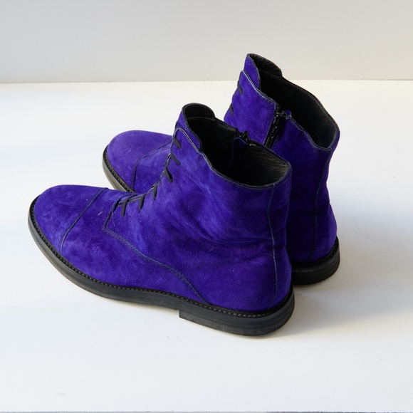 80s - SUSAN BENNIS - WARREN EDWARDS - Boots - Men\'s - 10 - PRPL Suede